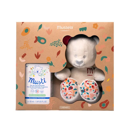 Musti Eau De Soin 50ml + Doudou Ours Blanc OFFERT