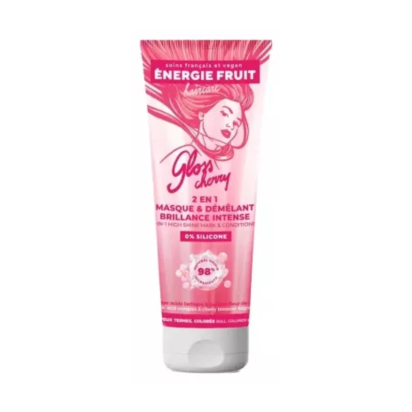 Masque 2-En-1 Gloss Cherry Démêlant Brillance Intense Cheveux Ternes Colorés, 200ml - Parashop.com