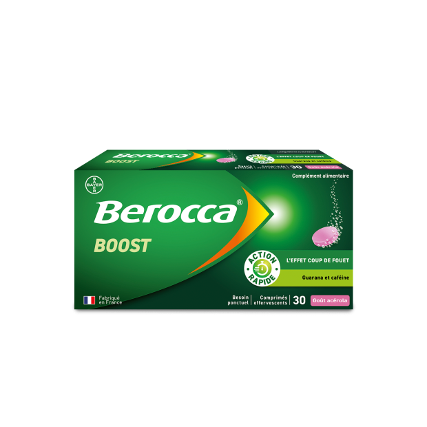 Berocca Boost Vitamines Caféine Guarana, 30 Comprimés Effervescents | Parashop.com