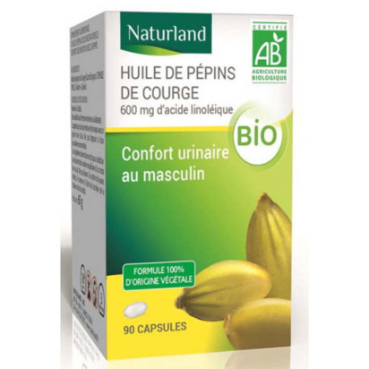 Huile de pépin de courge bio, 90 végécaps Naturland - Parashop