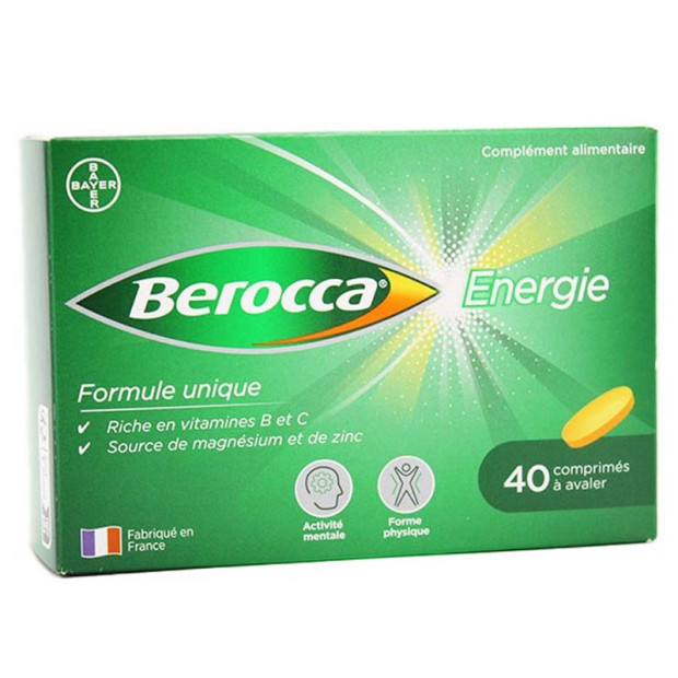 Berocca Energie Vitamine B Et C/Magnésium Et Zinc 40 Comprimés