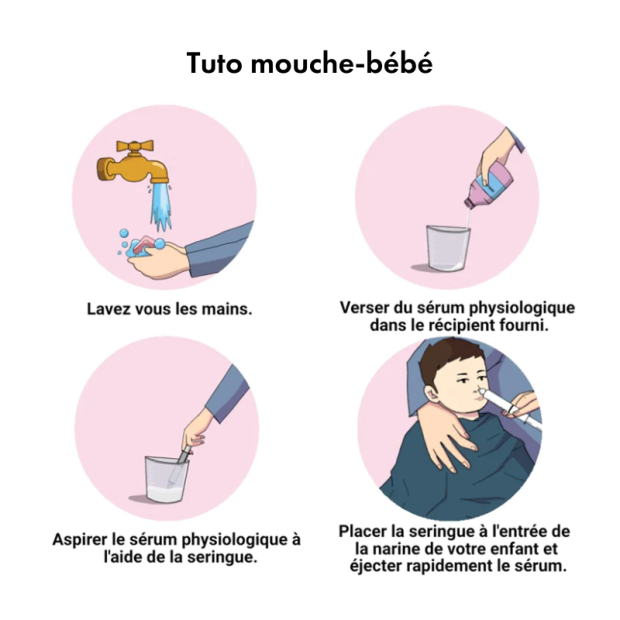 TUTO : Lavage de nez à la seringue pour bébé et jeune enfant 