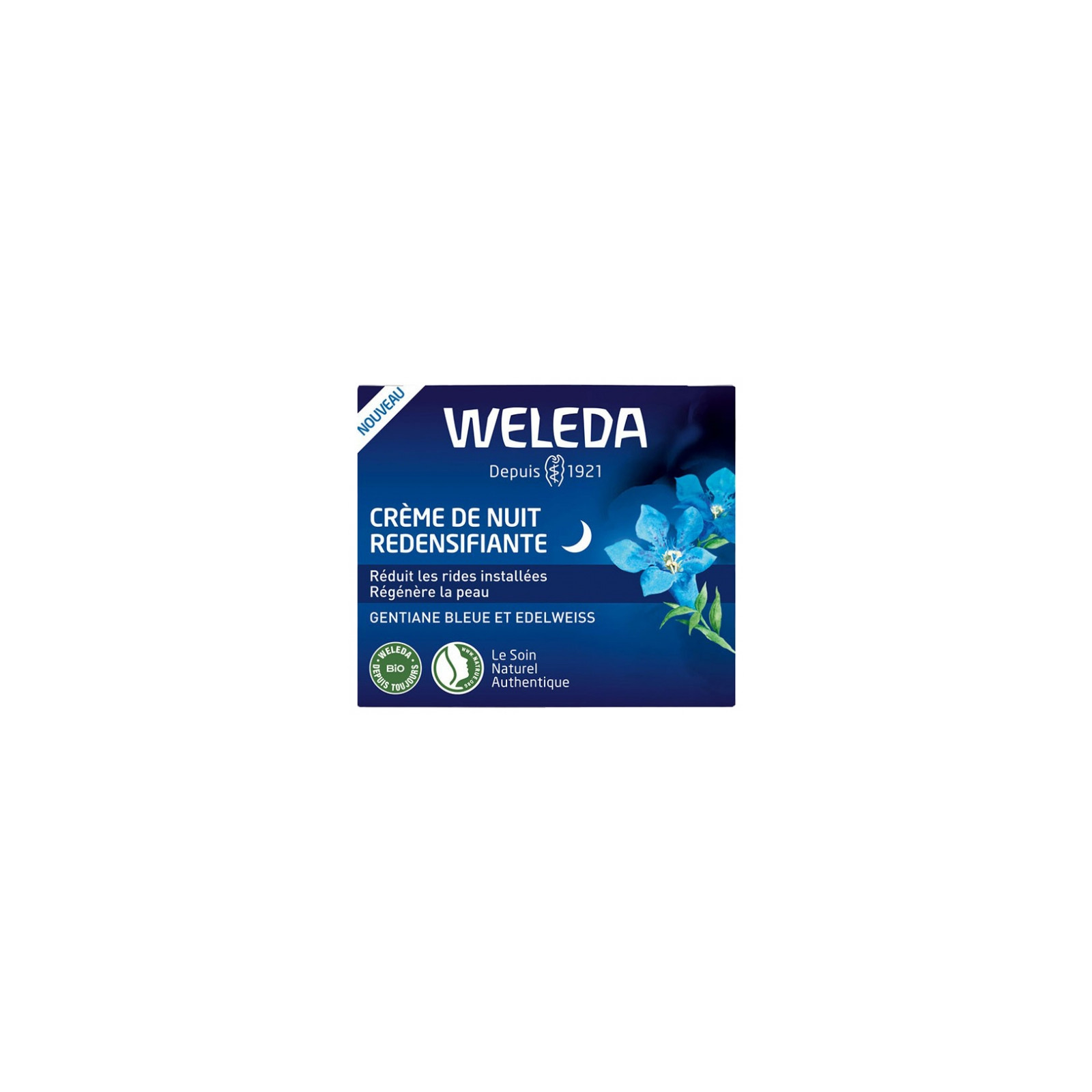 Crème de Nuit redensifiante Gentiane bleue et Edelweiss - Weleda