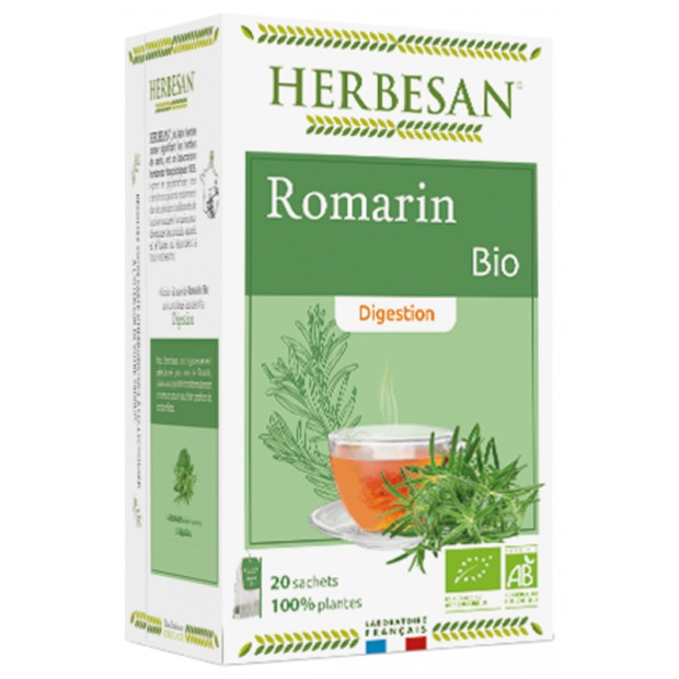 Herbesan Infusion bio Romarin, 20 sachets | Parashop.com