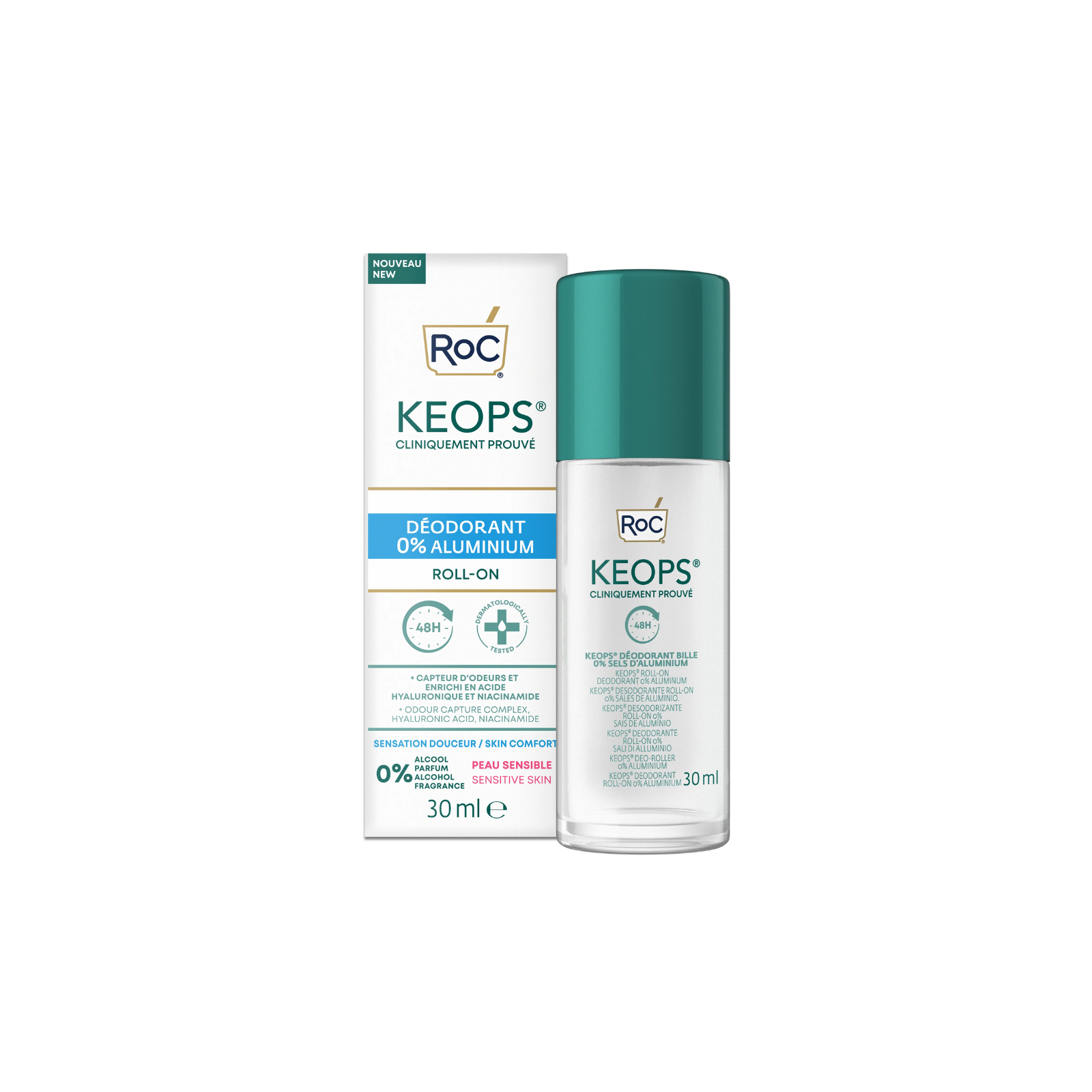 Keops Deodorant Roll On 0% Aluminium, 30ml